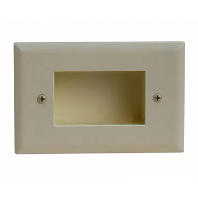 Cmple 624-N Wall Plate - Recessed Easy Mount Low Voltage Cable, 