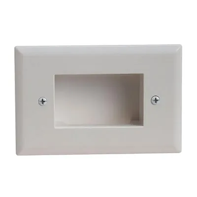 Cmple 625-N Wall Plate - Recessed Easy Mount Low Voltage Cable, 