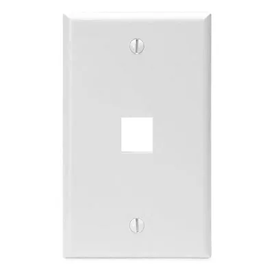 Cmple Keystone Jack Wall Plate With One Hole Standard Keystone -
