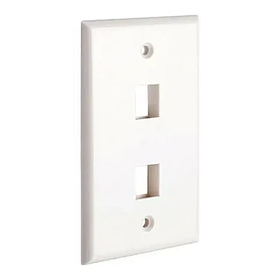 Cmple Keystone Jack Wall Plate With Two Holes Standard Keystones