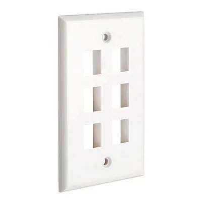 Cmple Keystone Jack Wall Plate With Six Holes Standard Keystones