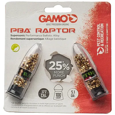 Gamo .177Cal Pba &quot;Raptor&quot; Pellets - 5.1 Grain (100 Count)