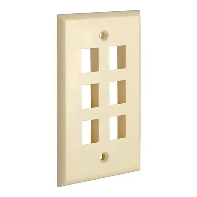Cmple Keystone Jack Wall Plate With Six Holes Standard Keystones