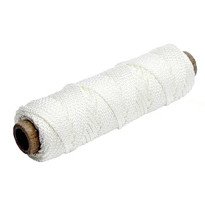 Tigress 100&#039; of 375lb Nylon Braid - White