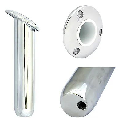 Tigress Round Head Closed Base Rod Holder - 30° - 9"