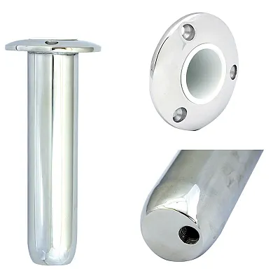 Tigress Round Head Closed Base Rod Holder - 0&#176; - 9&quot;