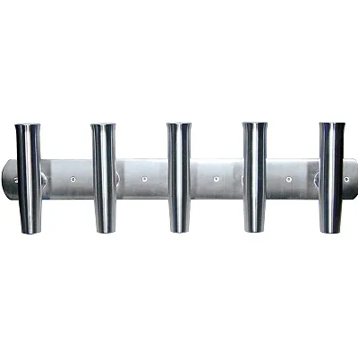 Tigress 5 Rod Aluminum Transom Mount Rod Holder - 35"