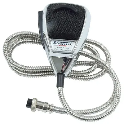 Astatic 636L-C 4 Pin Dynamic Chrome Noise Cancelling Pro Mic