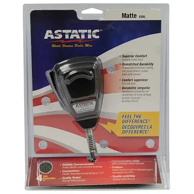 Astatic 636Lrb1 Astatic 636L 4 Pin Noise Cancelling Microphone With 7-1/2&#039; Cord 