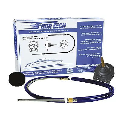 Uflex Fourtech 14&#039; Mach Rotary Steering System w/Helm, Bezel & Cable