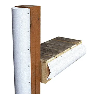 Dock Edge Piling Bumper - One End Capped - 6&#039; - White