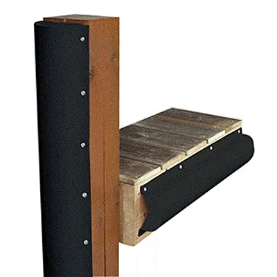 Dock Edge Piling Bumper - One End Capped - 6&#039; - Black