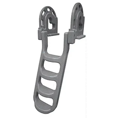 Dock Edge Stand-Off Flip-Up Polyethylene Roto Molded 4-Step Dock