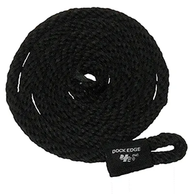 Dock Edge Fender Line - 3/8&quot; x 5&#039; - Black - 2-Pack