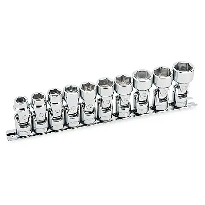 Powerbuilt 3/8&quot; Drive Metric Universal Joint Socket Set (10 Piece Set)