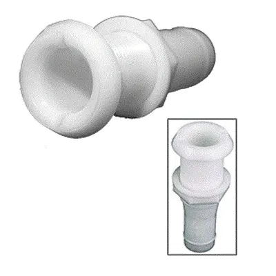 Perko 1-1/8&quot; Thru-Hull Fitting f/Hose Narrow Flange - Plast