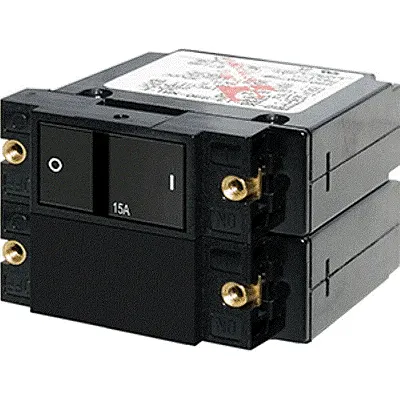 Blue Sea 7411 A-Series Flat Rocker Circuit Breaker - Double Pole
