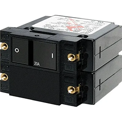 Blue Sea 7413 A-Series Flat Rocker Circuit Breaker - Double Pole