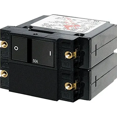 Blue Sea 7417 A-Series Flat Rocker Circuit Breaker - Double Pole