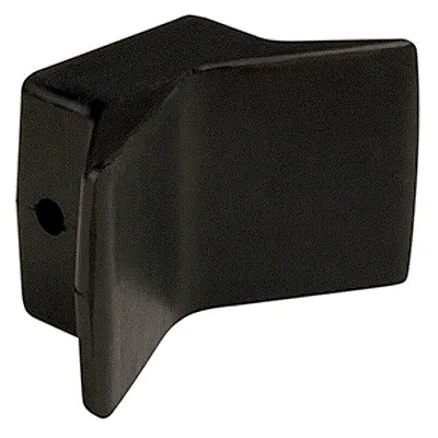 C.E. Smith Bow Y-Stop - 4&quot; x 4&quot; - Black Natural Rubber