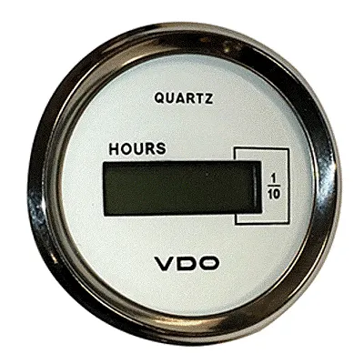 VDO Allentare White DC Hourmeter LCD Gauge - 52mm - 10-32V