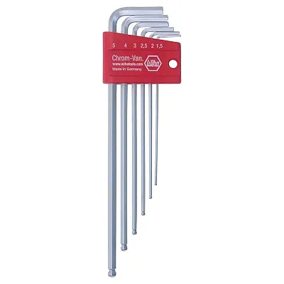 Wiha Metric Ball End Hex L-Key Set - 6 Piece Set