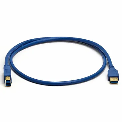Cmple 671-N USB 3.0 A Male to B Male Gold Plated Cable - 3FT (Bl