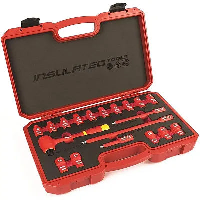 Titan Metric 3/8&quot; Drive Vde Insulated Socket Set (19-Piece Set)