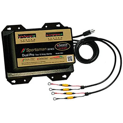 Dual Pro Sportsman Series Battery Charger - 20A - 2-10A-Banks - 