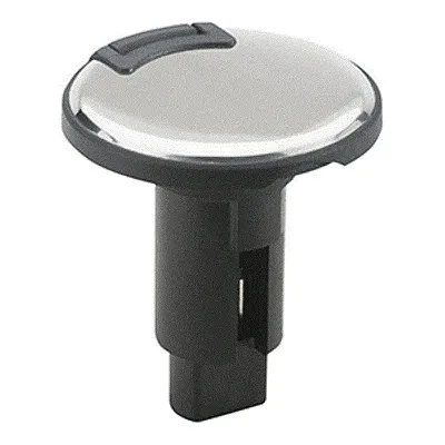 Attwood LightArmor Plug-In Base - 3 Pin - Stainless Steel - Roun