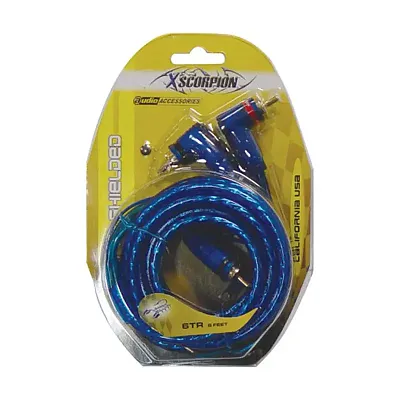 Rca Cable 6&#039; Xscorpion Blue Triple Shielded W/Remote Wire
