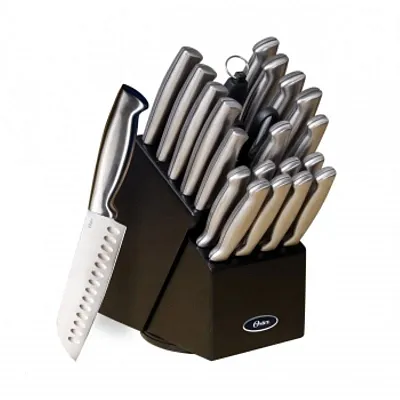 Oster Baldwyn 22 Piece Stainless Steel Cutlery Set with Stainless Steel Handles