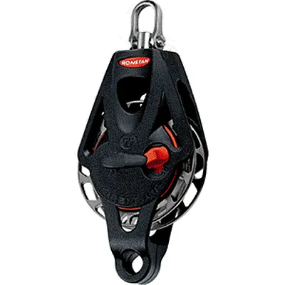 Ronstan Series 55 Ratchet Mount Orbit Block - Single Becket Swiv