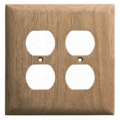 Whitecap Teak 2-Duplex/Receptacle Cover Plate
