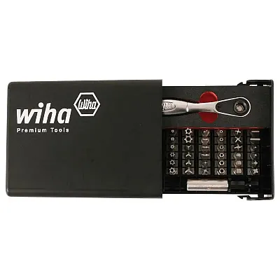Wiha Security Bits Collector Kit With 1/4&quot; Ratchet (39 Piece Set)