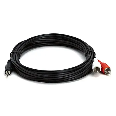 Cmple 725-N 6 ft 3.5mm Mini Plug to 2 RCA Hook Computer To Stere