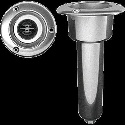 Mate Series Stainless Steel 0&deg; Rod &amp; Cup Holder - Drain 