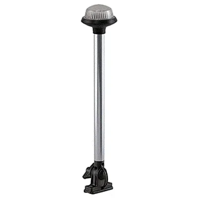 Perko Fold Down All-Round Frosted Globe Pole Light - Vertical Mo