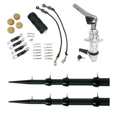 Tigress XD Top Mount System - 18&#39; Carbon Fiber Black/Black Ultimate Rigging 