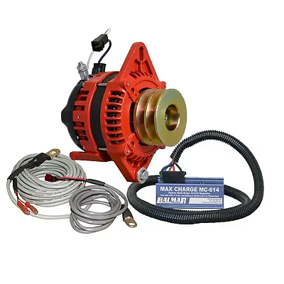 Balmar Alternator 1-2&quot; Single Foot Dual V Pulley Regulator &amp;