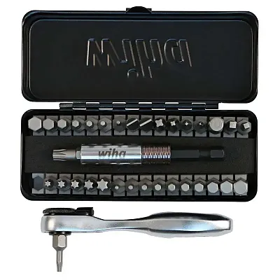 Wiha 1/4&quot; Ratchet And Bits Set (35 Piece Set)