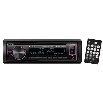 Boss Single Din Cd/Mp3 Receivermulti-Color Display Bluetooth Usb