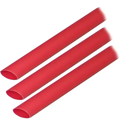 Ancor Heat Shrink Tubing 3/16&quot; x 3&quot; - Red - 3 Pieces