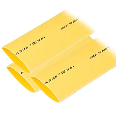 Ancor Heat Shrink Tubing 1&quot; x 12&quot; - Yellow - 3 Pieces