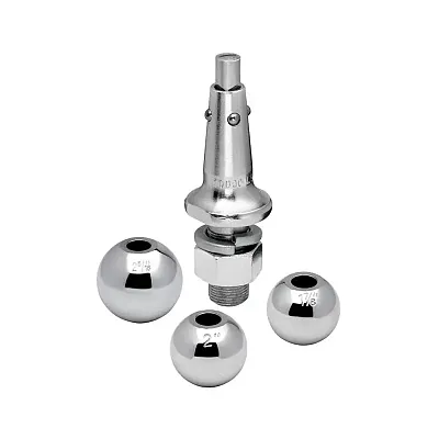 Draw-Tite Interchangeable Hitch Ball w/ 1&quot; Shank - 1-7/8&quot; , 2&quot; ,