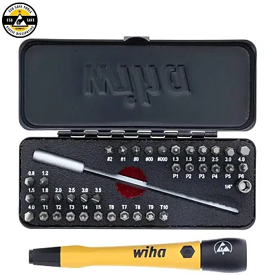Wiha 39 Piece Esd Safe Go Box Microbits Set