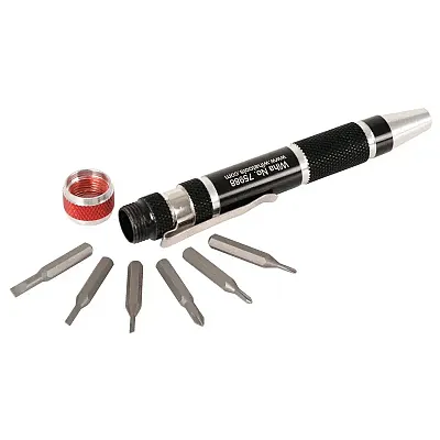 Wiha Microbit Pocket Clip Phillips/Slotted Bits (7 Piece Set)
