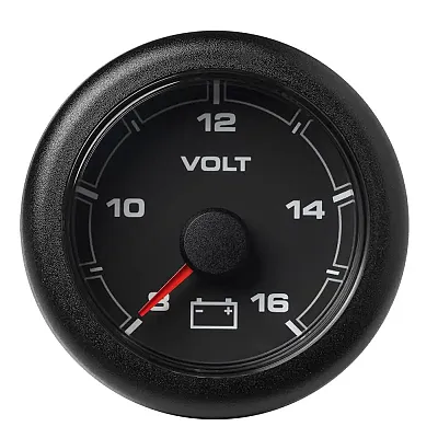 VDO 2-1/16&quot; (52MM) OceanLink Battery Voltage 8-16 V Black Dial &