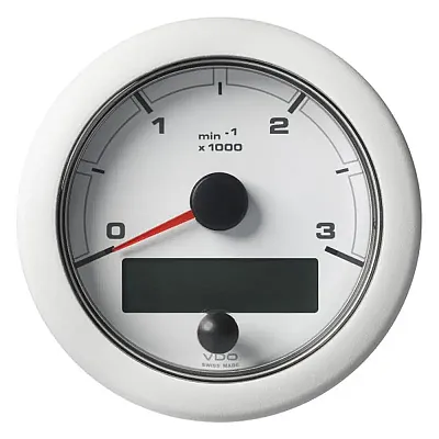 VDO 3-3/8&quot; (85mm) OceanLink NMEA 2000 Tach - 3000 RPM - White Di