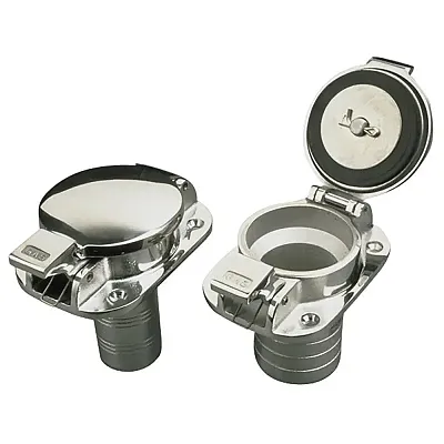 Sea-Dog Stainless Steel Flip Top Deck Fill - Gas - 1-1/2&quot; Hose